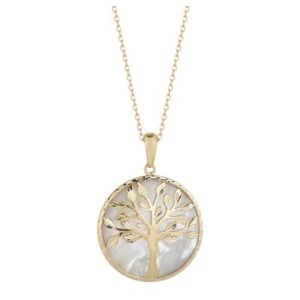 Tree of life pendant necklace 14k